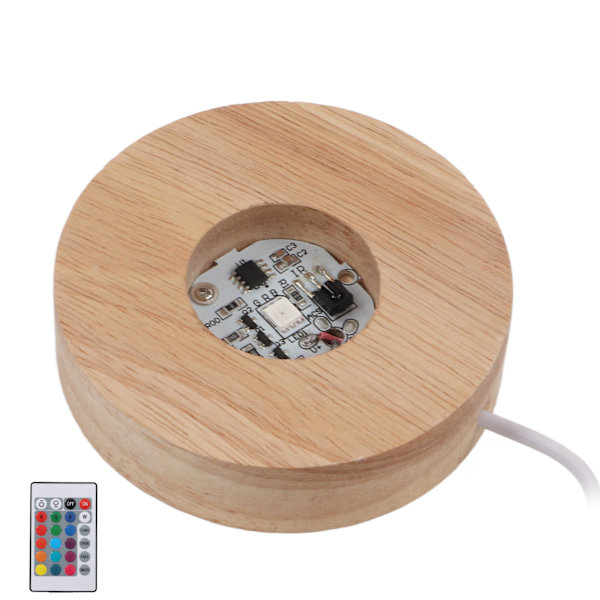 LED-ljusbas Trämaterial Miljövänlig Elegant stil Robust Hållbar Bred applikationsfärg LED-bas