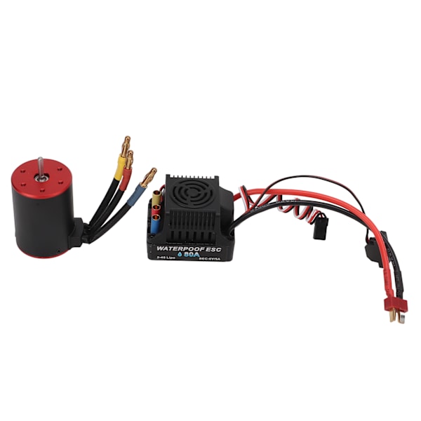 Vattentät borstlös motor 80A 3650 2300kv vattentät borstlös ESC med 4 mm bananplugg för 1/8 1/10 RC-bil