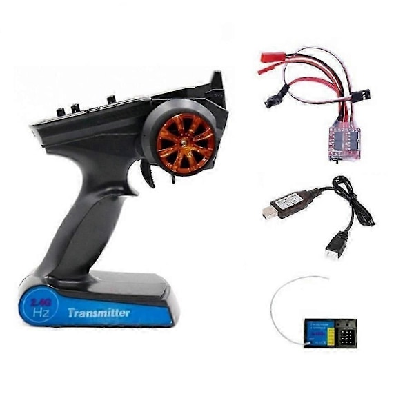 2.4G 3CH Fjärrkontroll Kit Sändare Mottagare 30A ESC Set kompatibel med C14 C24 MN D90 MN99S RC Bil Upg