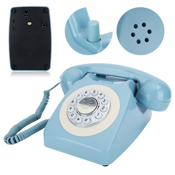 CTN8019 drejeknap telefon med trykknap til skrivebord, fastnettelefon med én linje til hjemmekontor