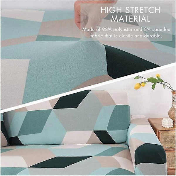 Tryckt sofföverdrag med armstöd Stretch fåtöljöverdrag Universal Magic sofföverdrag Halkfritt sofföverdrag (2-sits, Randyll) Inget örngott