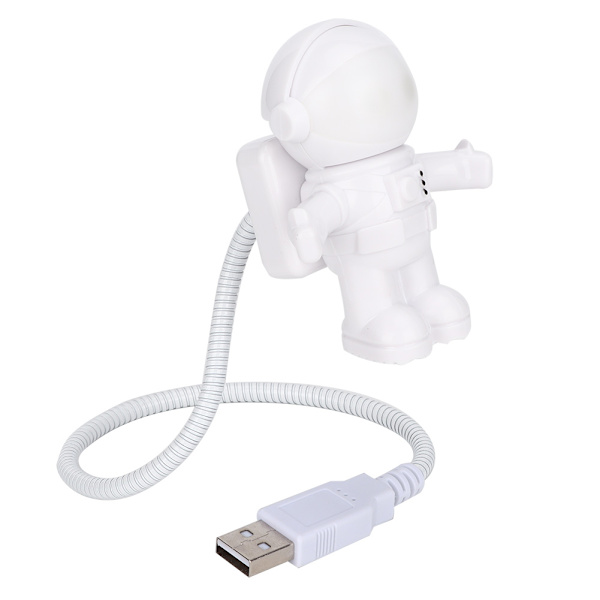 Energibesparende Astronaut Rommann Form Mini USB LED Nattlys Datamaskin Bærbar PC Lampe