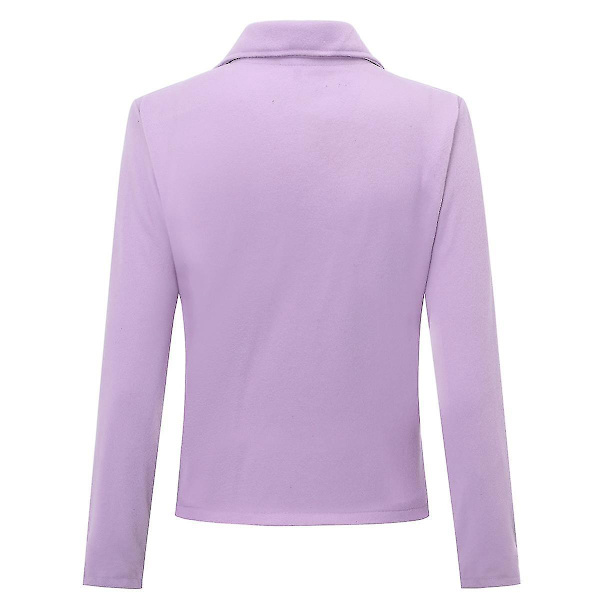 Retro Rosa Slim Fit Punk Jakke for Kvinner XL
