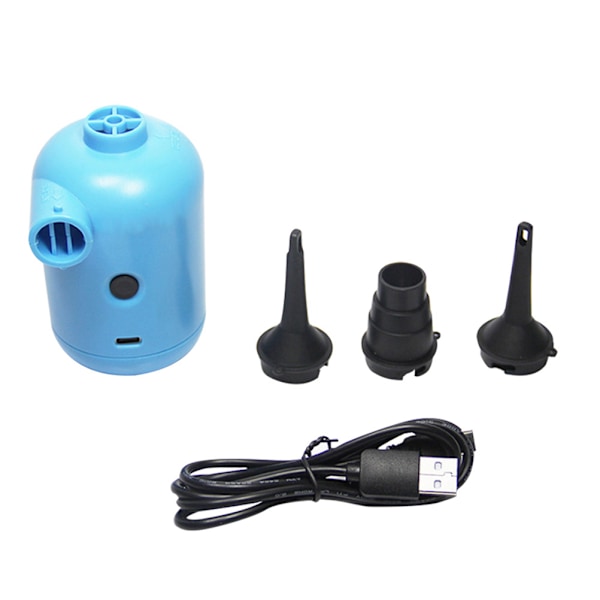 Bærbar elektrisk luft pumpe DC5V USB-kontakt padle gummibåt seng sofa flytende rad oppblåsbar pumpe med 3 dyseadapter
