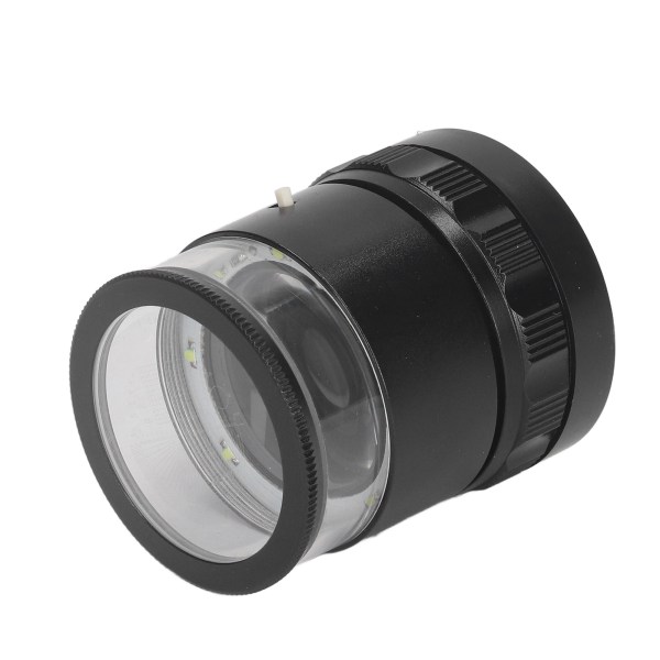 10X Upplyst Juvelerare Lupp Utbytbart Skala 8LED Ljus 28mm Fält Lupp Förstoringsglas