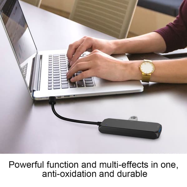 USB Hub Multi 4 Portars Splitter Expansionskabel Adapter Ultra Snabb Laptop PC Typ C 2.0