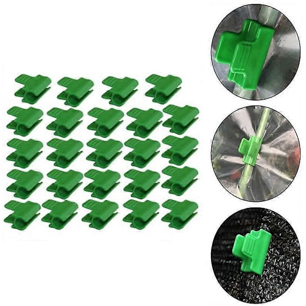 Drivhusfilmklemme, 24 stk. Plast Drivhusfilmklemme Line Cover Net Tunnel Hoop Klips Hageverktøy Drivhustilbehør for 16 mm D