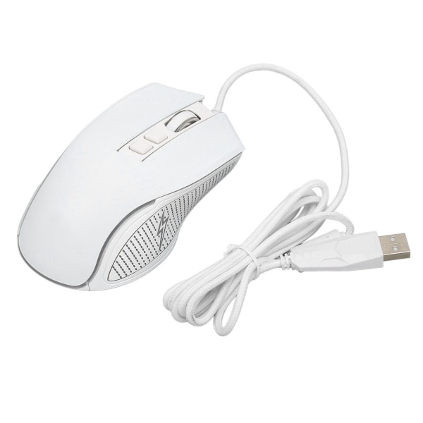 Gaming Mouse USB2.0 4 Justerbar DPI RGB Bakgrundsbelyst Ergonomisk design Optisk sensor Bärbar datormus för spelkontor Hem Vit
