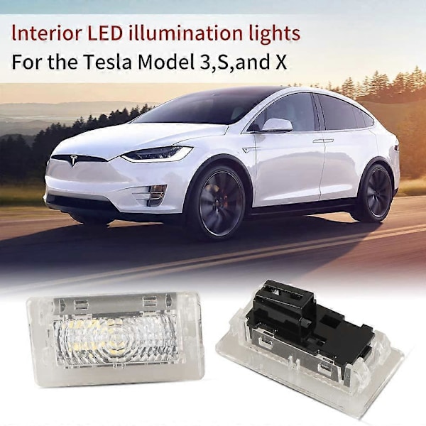 Paket med Ultra Bright LED Bagageutrymmesbelysning, Enkel Plug-in Lampa för 3S Model X Model