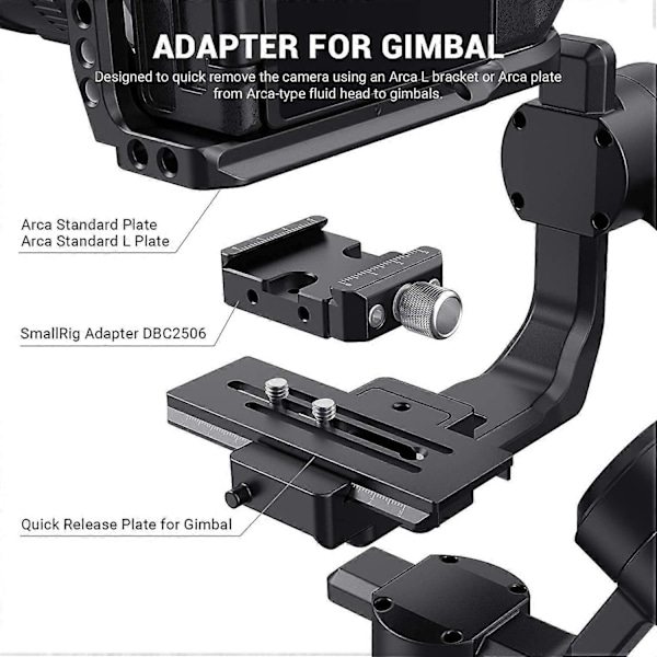 Hurtigudløserklemme kompatibel med Arca standard til DJI Ronin S/Ronin SC