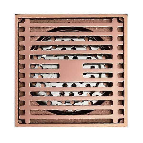 Rose Gold Brass Bathroom Shower & Toilet Floor Drain with Deodorant Roséguld