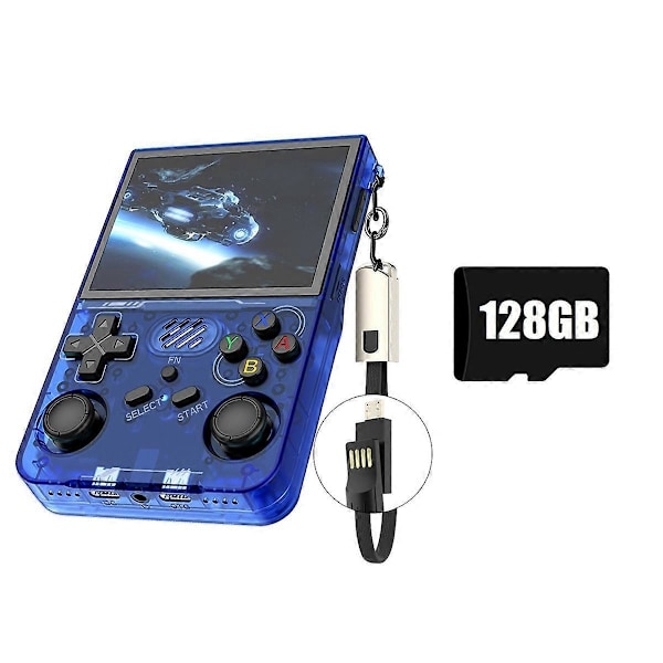 R36XX Retro Håndholdt Spillekonsol 128G 30000+ Spil 3,5 Tommer Skærm C
