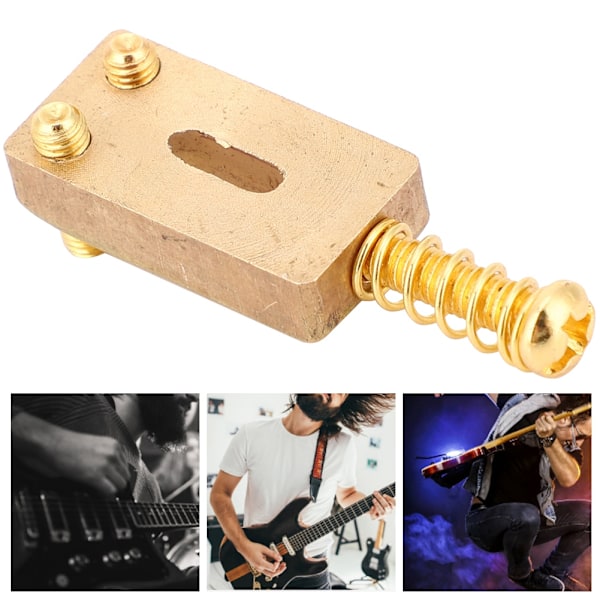 6 stk. elektrisk guitar bro stift messing gylden farve guitar tilbehør med hexnøgle sæt