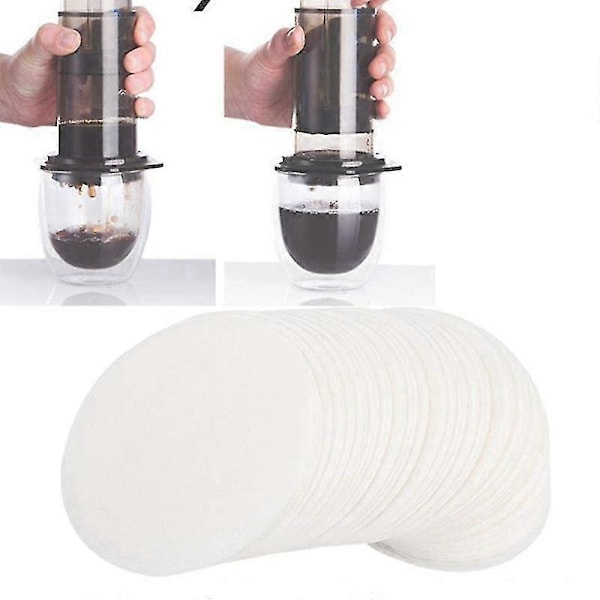 500 stk. Runde Kaffefiltre kompatible med Espresso Kaffemaskine V60 Dripper Kaffefiltre Moka Pot Papir