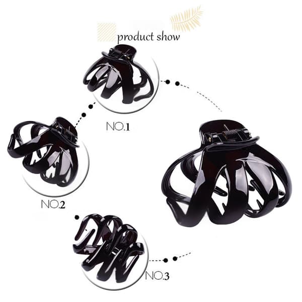4 stk. Store Grip Octopus Clips Spider Hårklemmer Octopus Kæbe Hårklemmer til Tykt Hår