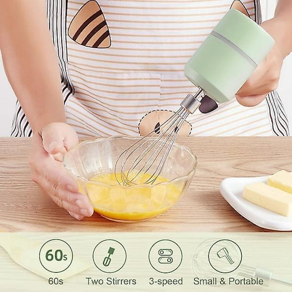 Bærbar Elektrisk Håndholdt Blender - Dobbel Pisk Eggpisker
