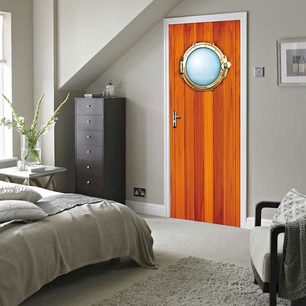 3D-puinen ovitarra seinämaalaukseen jahtiin viinikellariteemalla - vedenpitävä PVC-taustakuva makuuhuoneeseen, kylpyhuoneeseen, keittiöön - 95x215cm