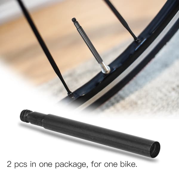 2 st 60 mm Cykel Presta Ventilförlängare Inre Däckventiler Förlängning (Svart)