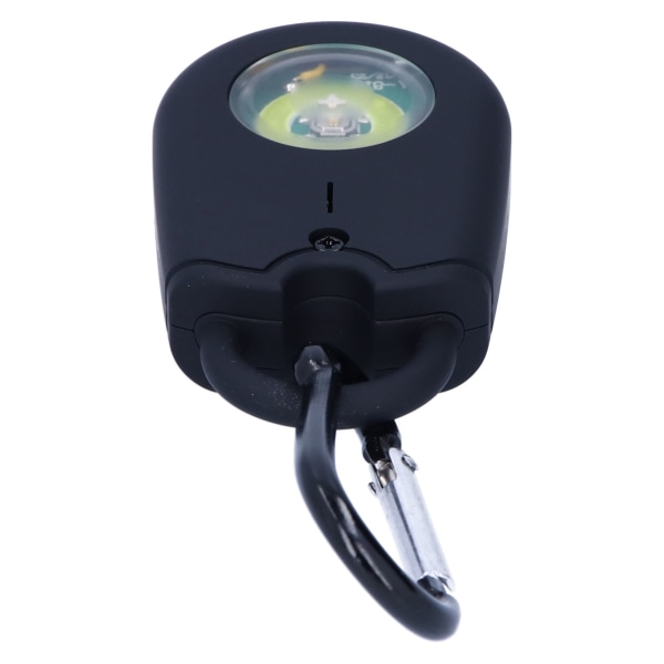 125dB svart selvforsvarsalarm Nød SOS-alarm LED-lys med karabinkrok for kvinner, barn, eldre