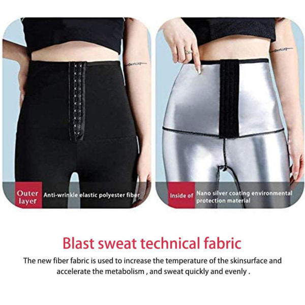 2 i 1 badstuebukser for kvinner for trening Vekttap slankebukser Treningstights badstue joggebukser