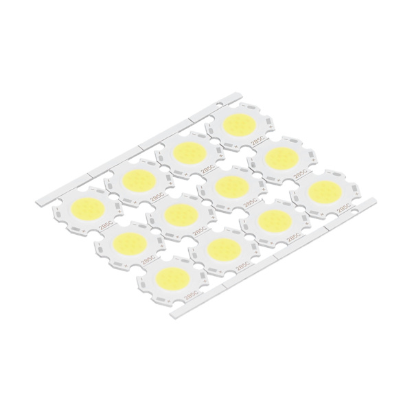 12 stk. LED-chips COB-lysemitterkomponent 5W 15‑17V til DIY-spotlights Downlight Loftlampe Hvidt Lys