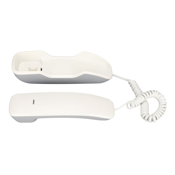 Vægmonterbar telefon Mini holdbar fastnet til hjemmekontor hotel hvid