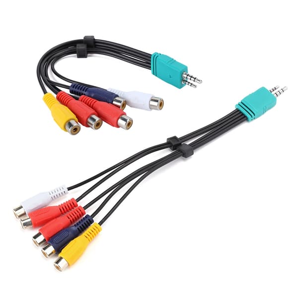 2 kpl Samsung LCD-televisiolle Komponenttisignaalikaapeli 3.5+2.5 - 5RCA Videokaapeli Kaksoispää