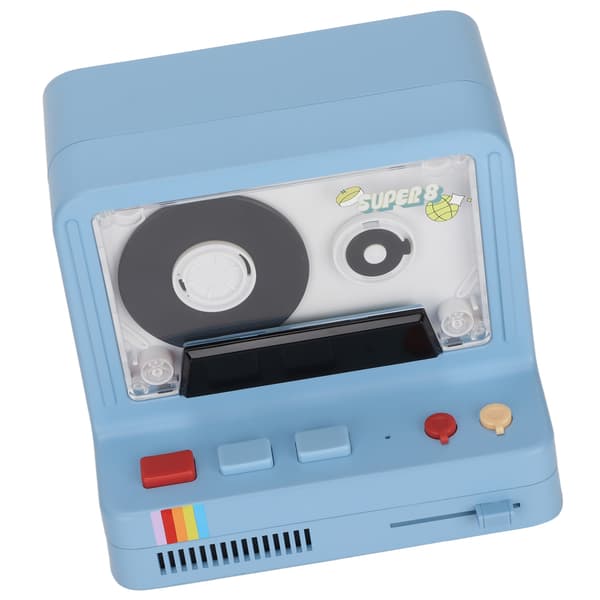 Bluetooth kassettspiller bærbar stereo retro Bluetooth-høyttaler støtter Bluetooth AUX og minnekort blå