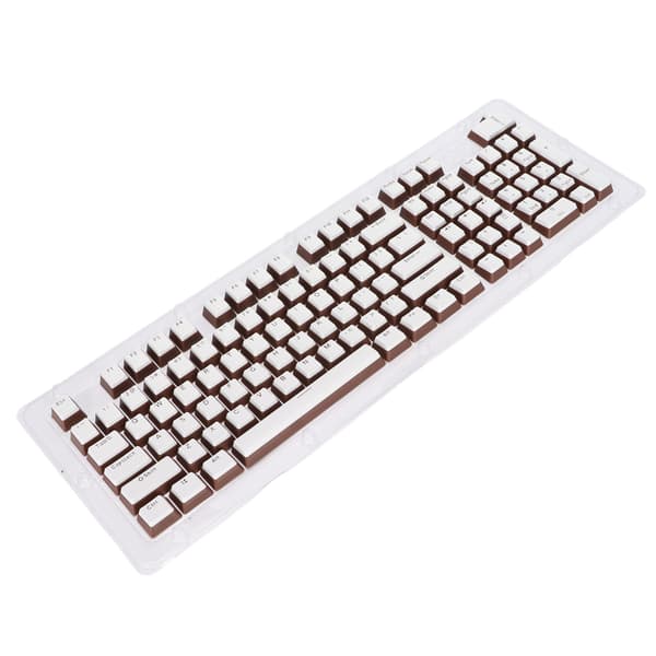 Tangentbordstangenter 110 tangenter FOS Step Slitstark OEM-höjd Ergonomisk design Datortillbehör Vit Mörk Kaffe Tecken