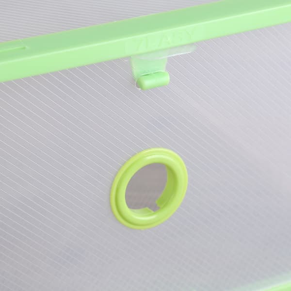 Gennemsigtig Foldbar Plast Skuffe Sko Taske Opbevaring Stabelbar Boks Organizer Grøn