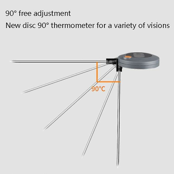 Lonicera Digitalt Termometer med Rask Avlesning, Vanntett, Lang Sonde for Matlaging, Baking, Vann, Godteri Temperatur