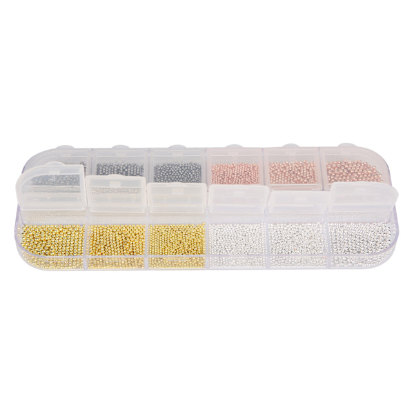 Nail art stålbollsdekorationer blandade storlekar manikyr DIY dekorpärlor för hemsalong07