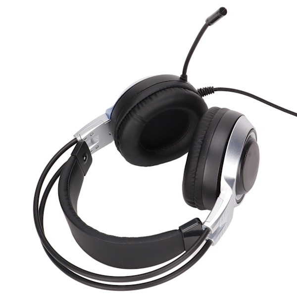 SYG25 Gaming Headset USB+3,5mm Justerbar Lyd Over Ear Gaming Hovedtelefoner med Mikrofon og Åndedrætslys til PS4