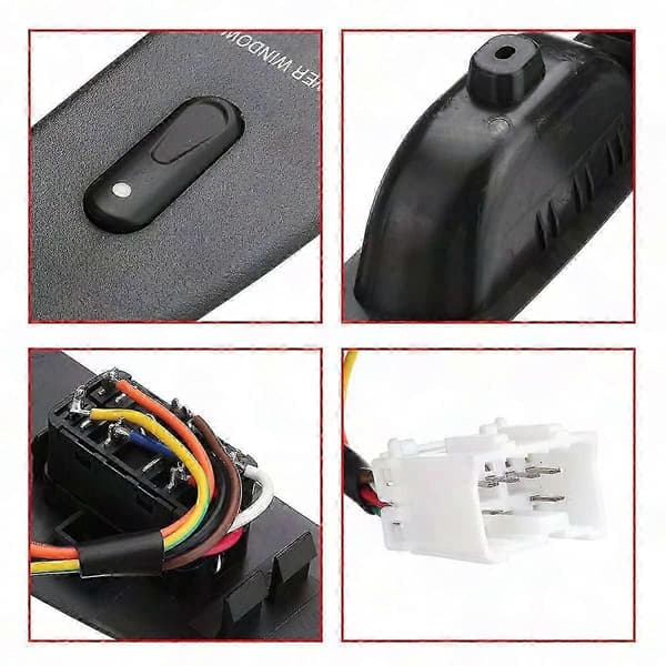 12V elektrisk fönsterströmbrytare för MB Van MB100 LH RH bildelar dubbelbindning black