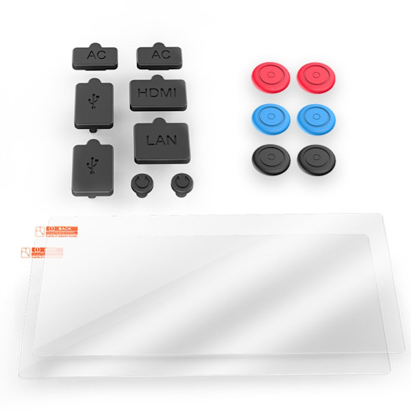 Skärmskydd Dammpropp Cap Kåpa Tumgrepp Enkel installation Set för Switch OLED