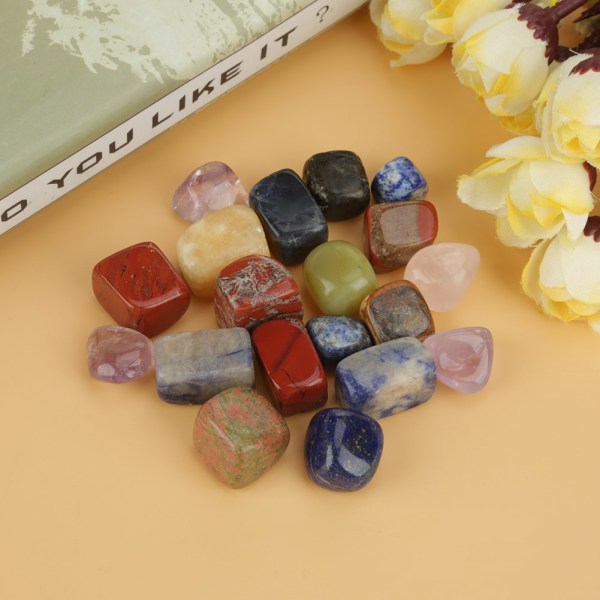 100g Naturlig Mini Point Kvarts Krystalsten Blandet Farve Rock Chips Lucky Healing
