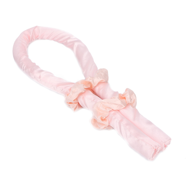 Varmefri hårkrøller Ingen varmekrøller Pandebånd DIY Naturligt sovende hår Curling Styling Tool Pink