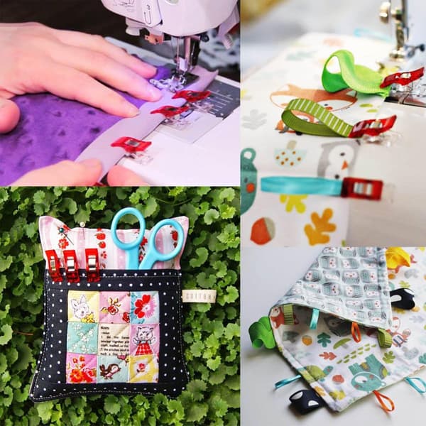 100 stk. klemmetænger DIY 2,7*1,0*1,5 cm plastik syning til binding patchwork hækling håndværk forskellige farver