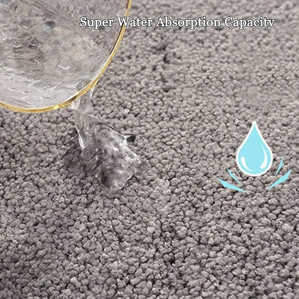 Kvadrant Rund Brusebade måtte - Super Absorberende & Skridsikker