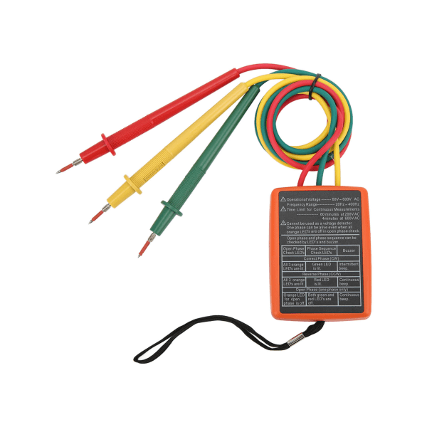 SM852B 3-fas rotationstestare Digital 3-fas rotationsmätare Bärbar och brett utbud för eltestning AC 60~600V