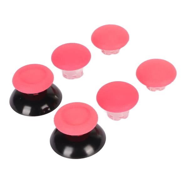 Tommelgrep 8 i 1 Multifunksjonelle 3D Fjernsensor Tommelpinnehetter med 2 stk Tommelpinnebase for PS5-kontroller Rosa