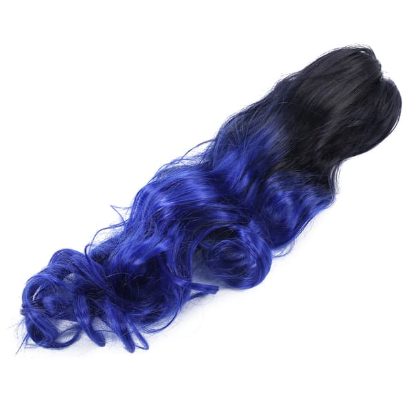 55 cm lockig klämma hästsvans peruk gradient fashionabel syntetfiber hästsvans hårstycke1BT61C