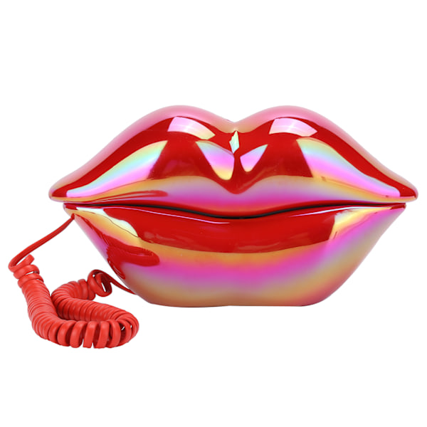 Elektroplettering Fashionable Morsom Lip Telefon WX‑3016 Nummer Lagring US/UK LedningerElektroplettering Rød