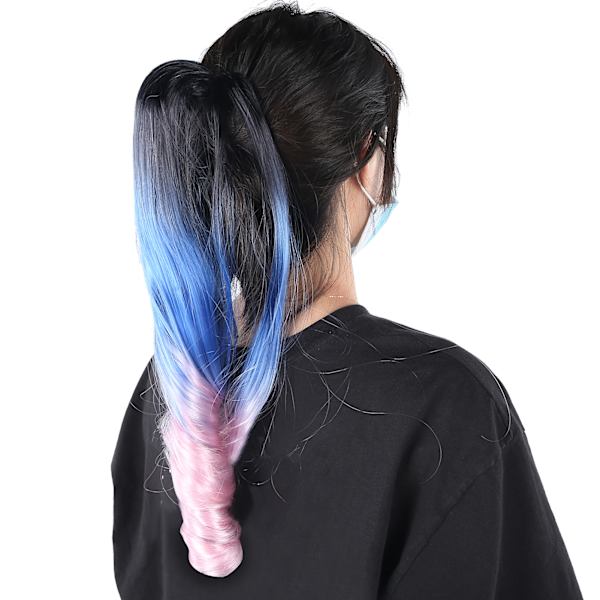 Gradient 3 väriä Claw Clip Hiusperuukki Jatkeet Hiuskappale Kihara Peruukki Ponihäntäperuukki 55cmTyyli: kolme