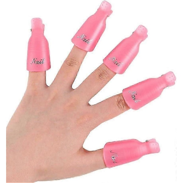 10 st demonteringsverktyg för nagellack, nagelklämma för nagellack istället för folieverktyg_SZXM Rosa