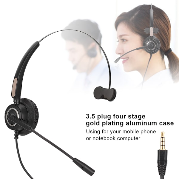 H500 3.5 Plug Headphone Puhelin Liikennekuulokkeet Call Center Communication Computer Headset