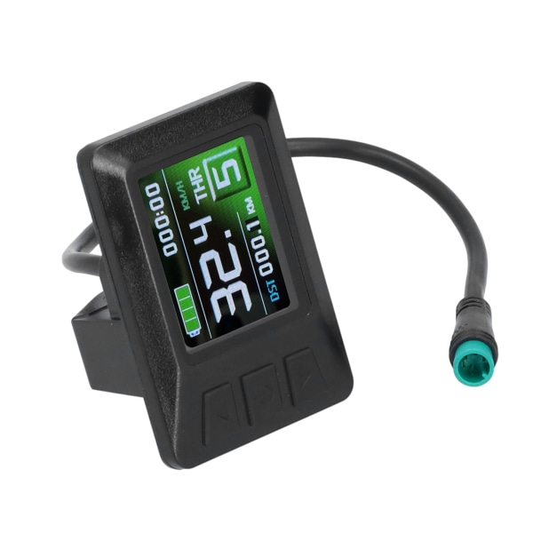24V/36V/48V LCD7C Färgskärm Instrument Elcykel Batteri Display med Vattentät Anslutning