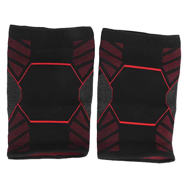 1 Pair Sports Knee Protector WearResistant Breathable Nylon Outdoor Knee Support Brace(Red L )