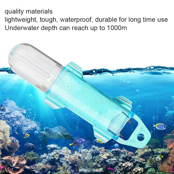 Mini vanntett LED Fish Lure Undervannsfiskelys Attraktiv blinkende lampe (blå)