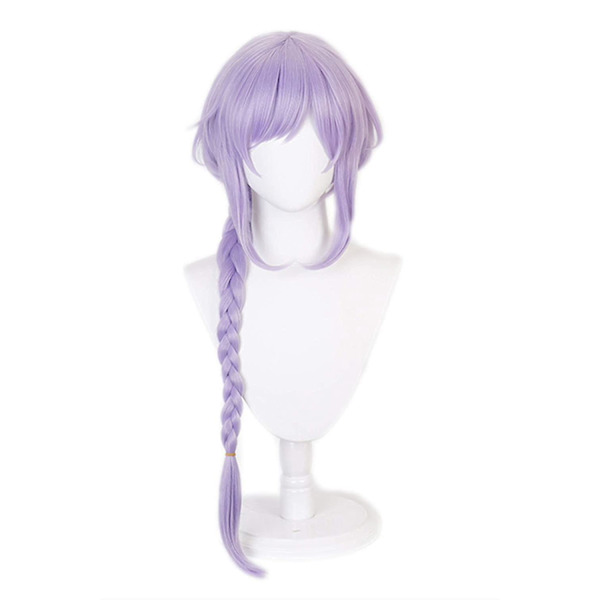 Lavendel Cosplay Parykk med Fluffy Lugg - Perfekt for Qiqi Anime Halloween Kostymefest